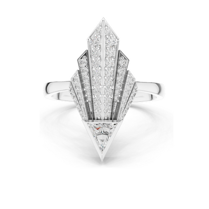 0.577 CT Lab Diamond Ladies Ring | VVS-VS EF Clarity | 18KT, 14KT, 10KT Gold & 925 Silver | Rose, Yellow, White Gold & Moissanite Options