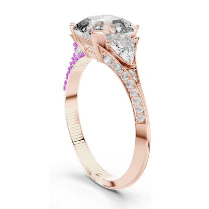 2.323 CT Lab Diamond Engagement Ring for Women | VVS-VS EF Clarity | 18KT, 14KT, 10KT Gold & 925 Silver | Rose, Yellow, White Gold & Moissanite Options