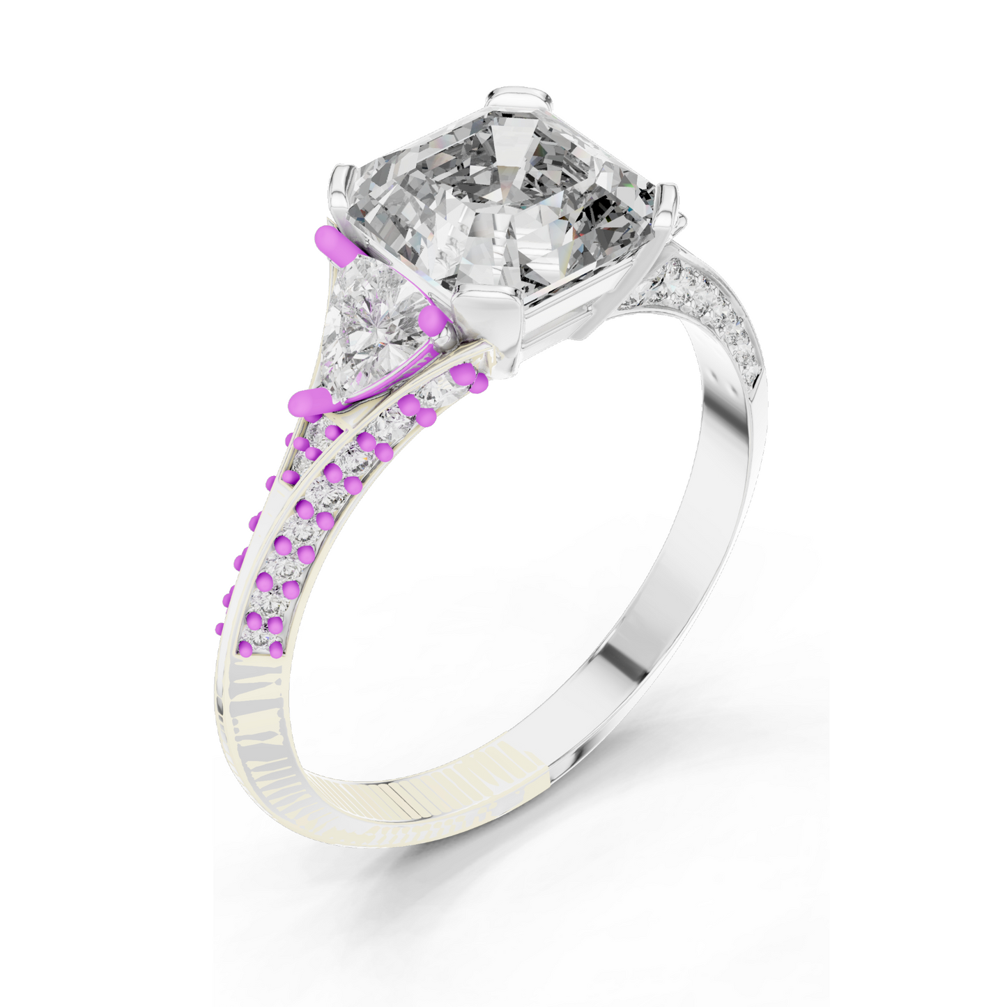 2.323 CT Lab Diamond Engagement Ring for Women | VVS-VS EF Clarity | 18KT, 14KT, 10KT Gold & 925 Silver | Rose, Yellow, White Gold & Moissanite Options