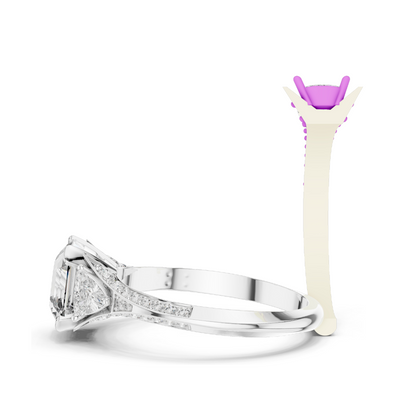 2.323 CT Lab Diamond Engagement Ring for Women | VVS-VS EF Clarity | 18KT, 14KT, 10KT Gold & 925 Silver | Rose, Yellow, White Gold & Moissanite Options