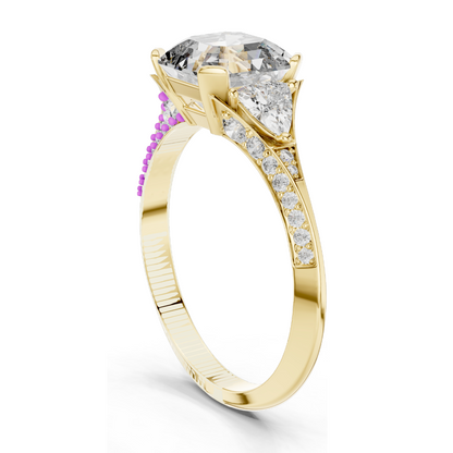 2.323 CT Lab Diamond Engagement Ring for Women | VVS-VS EF Clarity | 18KT, 14KT, 10KT Gold & 925 Silver | Rose, Yellow, White Gold & Moissanite Options