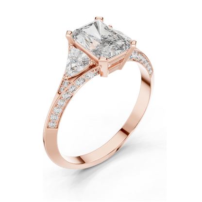 1.723 CT Lab Diamond Ring for Women | VVS-VS EF Clarity | 18KT, 14KT, 10KT Gold & 925 Silver | Rose, Yellow, White Gold & Moissanite Options