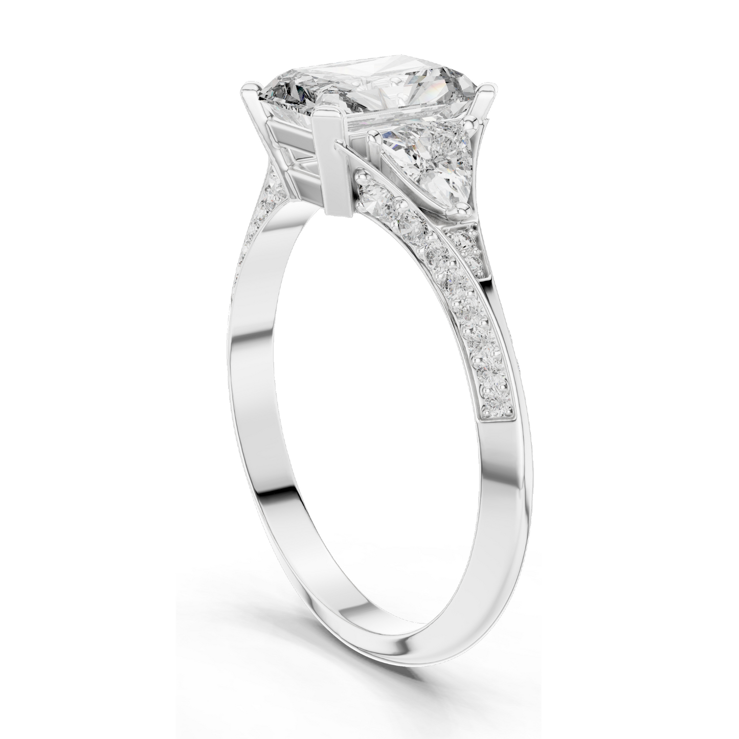 1.723 CT Lab Diamond Ring for Women | VVS-VS EF Clarity | 18KT, 14KT, 10KT Gold & 925 Silver | Rose, Yellow, White Gold & Moissanite Options