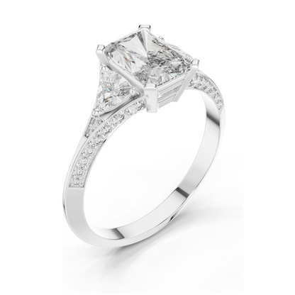 1.723 CT Lab Diamond Ring for Women | VVS-VS EF Clarity | 18KT, 14KT, 10KT Gold & 925 Silver | Rose, Yellow, White Gold & Moissanite Options