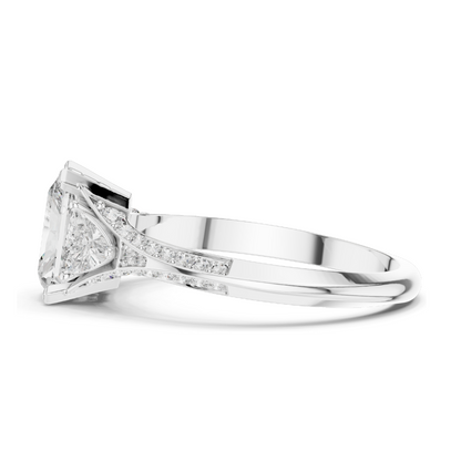 1.723 CT Lab Diamond Ring for Women | VVS-VS EF Clarity | 18KT, 14KT, 10KT Gold & 925 Silver | Rose, Yellow, White Gold & Moissanite Options