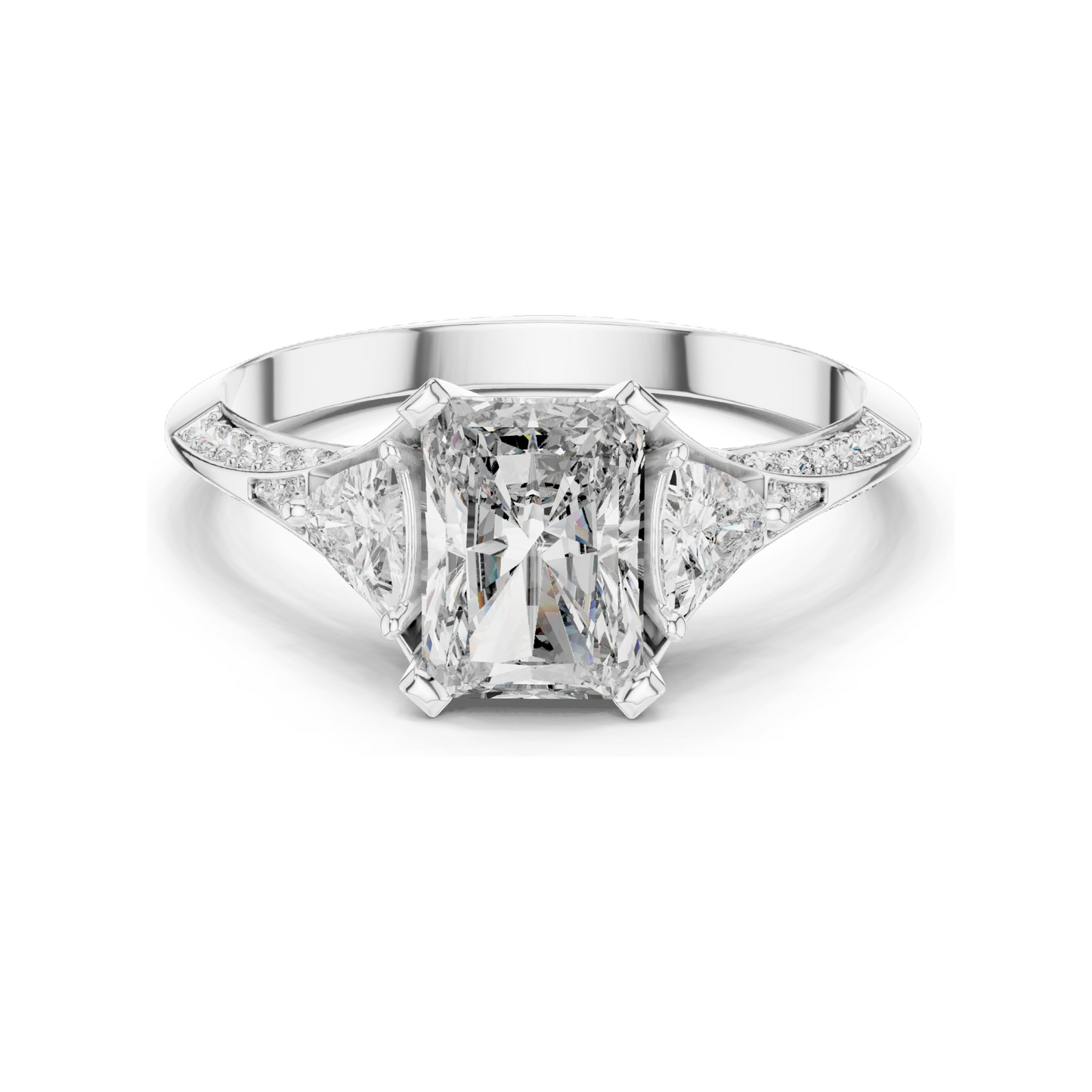 1.723 CT Lab Diamond Ring for Women | VVS-VS EF Clarity | 18KT, 14KT, 10KT Gold & 925 Silver | Rose, Yellow, White Gold & Moissanite Options
