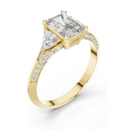 1.723 CT Lab Diamond Ring for Women | VVS-VS EF Clarity | 18KT, 14KT, 10KT Gold & 925 Silver | Rose, Yellow, White Gold & Moissanite Options