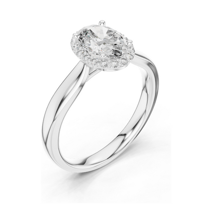 0.808 CT Lab Diamond Ring for Women | VVS-VS EF Clarity | 18KT, 14KT, 10KT Gold & 925 Silver | Rose, Yellow, White Gold & Moissanite Options