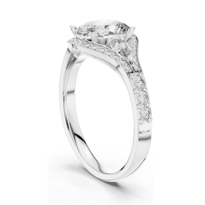 0.316 CT Lab-Grown Diamond Ring for Women | VVS-VS EF Clarity | 18KT, 14KT, 10KT Gold & 925 Silver | Rose, Yellow, White Gold & Moissanite Options