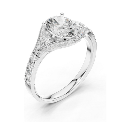 0.316 CT Lab-Grown Diamond Ring for Women | VVS-VS EF Clarity | 18KT, 14KT, 10KT Gold & 925 Silver | Rose, Yellow, White Gold & Moissanite Options