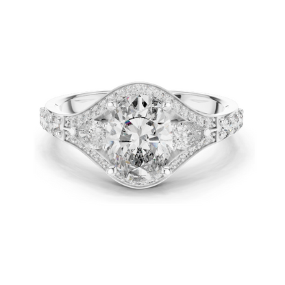 0.316 CT Lab-Grown Diamond Ring for Women | VVS-VS EF Clarity | 18KT, 14KT, 10KT Gold & 925 Silver | Rose, Yellow, White Gold & Moissanite Options
