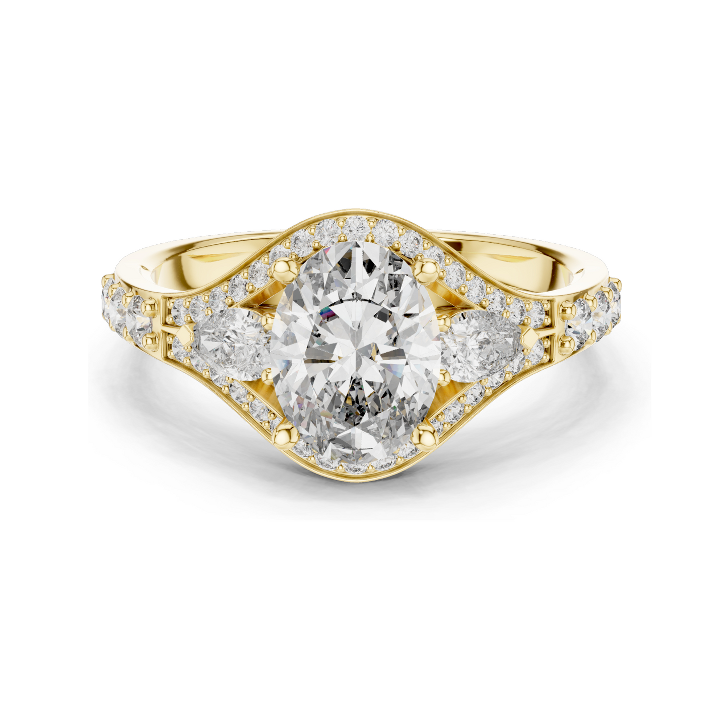 0.316 CT Lab-Grown Diamond Ring for Women | VVS-VS EF Clarity | 18KT, 14KT, 10KT Gold & 925 Silver | Rose, Yellow, White Gold & Moissanite Options