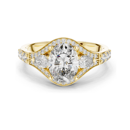 0.316 CT Lab-Grown Diamond Ring for Women | VVS-VS EF Clarity | 18KT, 14KT, 10KT Gold & 925 Silver | Rose, Yellow, White Gold & Moissanite Options