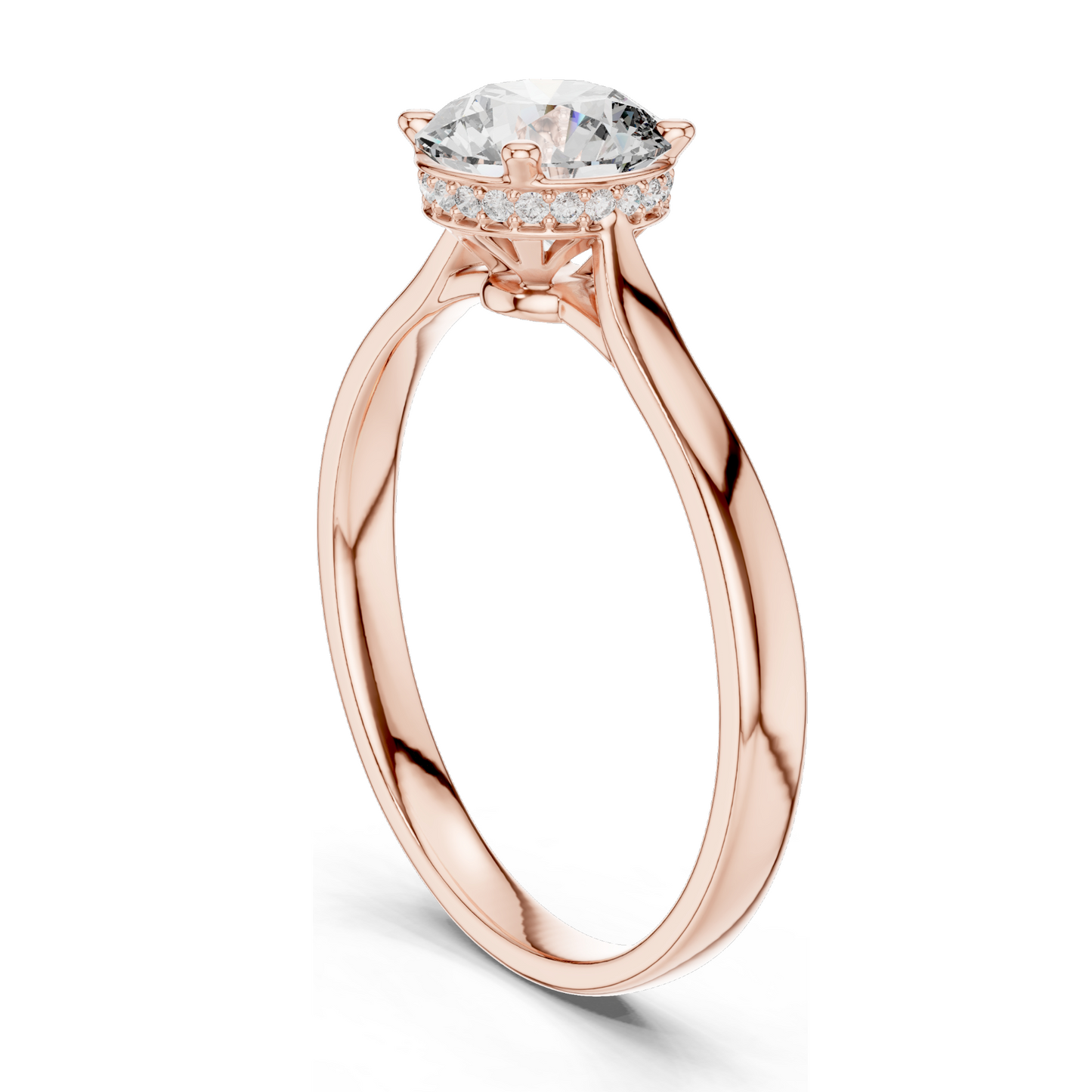 1.236 CT Round Cut Lab Diamond Engagement Ring for Women | VVS-VS EF Clarity | 18KT, 14KT, 10KT Gold & 925 Silver | Rose, Yellow, White Gold & Moissanite Options