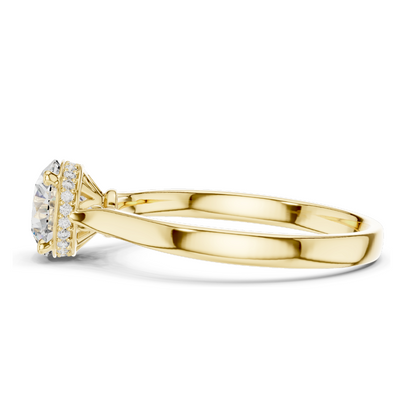 1.236 CT Round Cut Lab Diamond Engagement Ring for Women | VVS-VS EF Clarity | 18KT, 14KT, 10KT Gold & 925 Silver | Rose, Yellow, White Gold & Moissanite Options