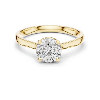 1.236 CT Round Cut Lab Diamond Engagement Ring for Women | VVS-VS EF Clarity | 18KT, 14KT, 10KT Gold & 925 Silver | Rose, Yellow, White Gold & Moissanite Options