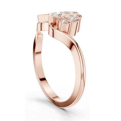 Lab Diamond Ladies Ring | 0.153 CT VVS-VS Clarity | 18KT, 14KT, 10KT Gold & 925 Silver | Rose, Yellow, White Gold & Moissanite Options