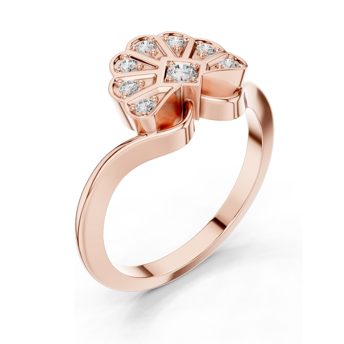 Lab Diamond Ladies Ring | 0.153 CT VVS-VS Clarity | 18KT, 14KT, 10KT Gold & 925 Silver | Rose, Yellow, White Gold & Moissanite Options