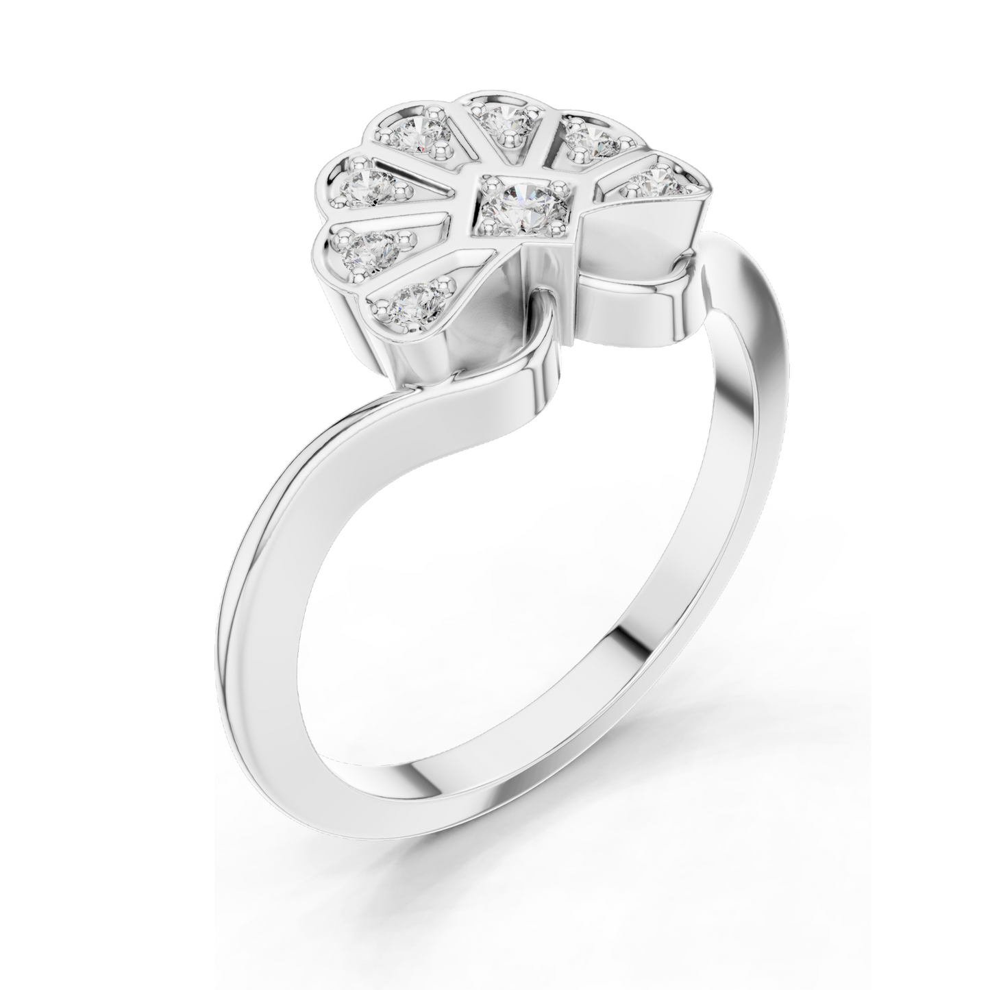 Lab Diamond Ladies Ring | 0.153 CT VVS-VS Clarity | 18KT, 14KT, 10KT Gold & 925 Silver | Rose, Yellow, White Gold & Moissanite Options