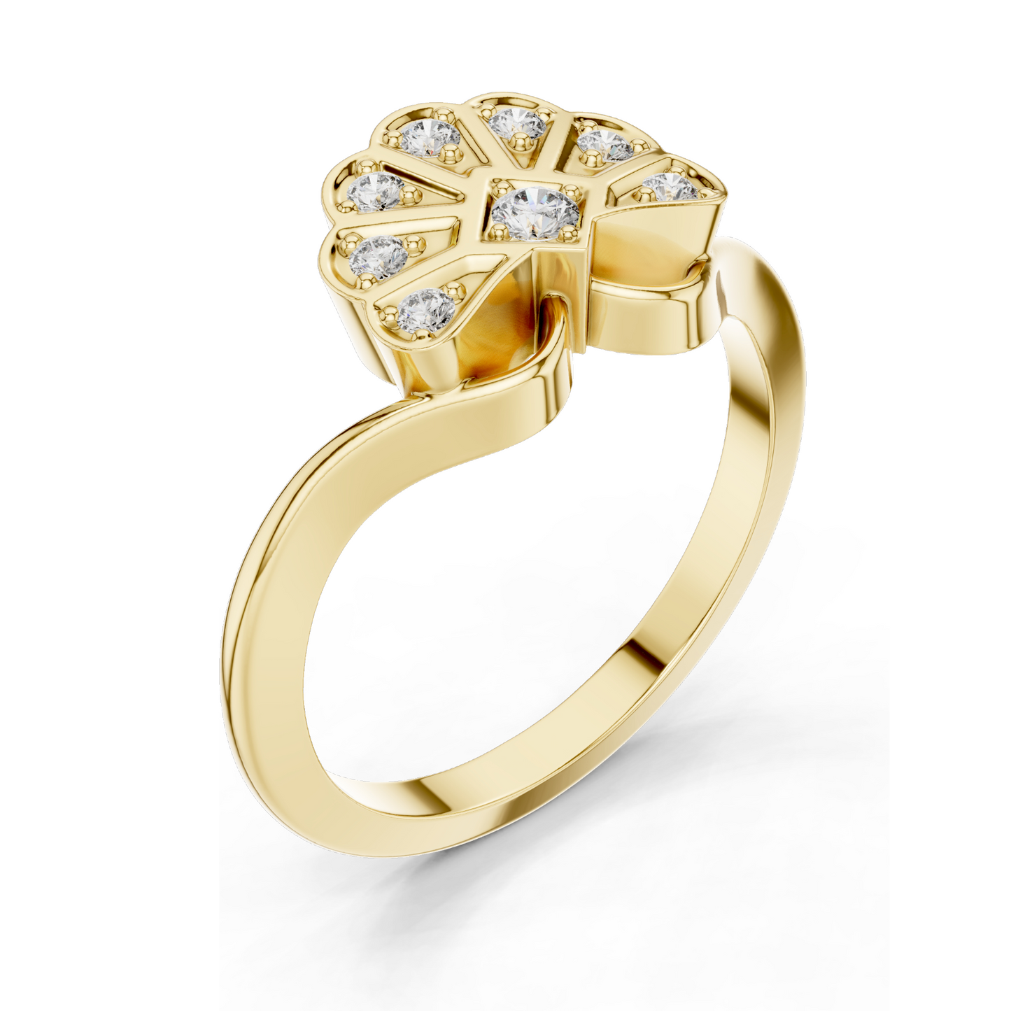 Lab Diamond Ladies Ring | 0.153 CT VVS-VS Clarity | 18KT, 14KT, 10KT Gold & 925 Silver | Rose, Yellow, White Gold & Moissanite Options