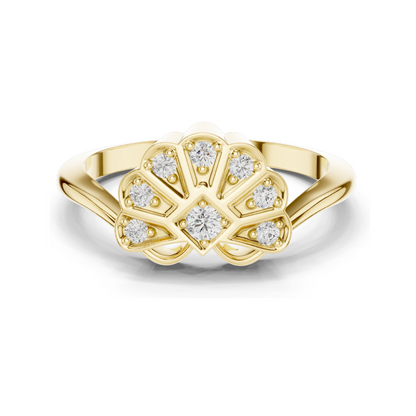 Lab Diamond Ladies Ring | 0.153 CT VVS-VS Clarity | 18KT, 14KT, 10KT Gold & 925 Silver | Rose, Yellow, White Gold & Moissanite Options