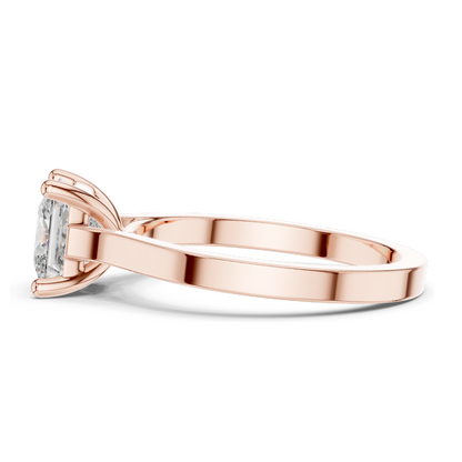 1.00 CT Princess Cut Lab Diamond Solitaire Ring for Women | VVS–VS EF Clarity | 18KT, 14KT, 10KT Gold & 925 Silver | Rose, Yellow, White Gold & Moissanite Options