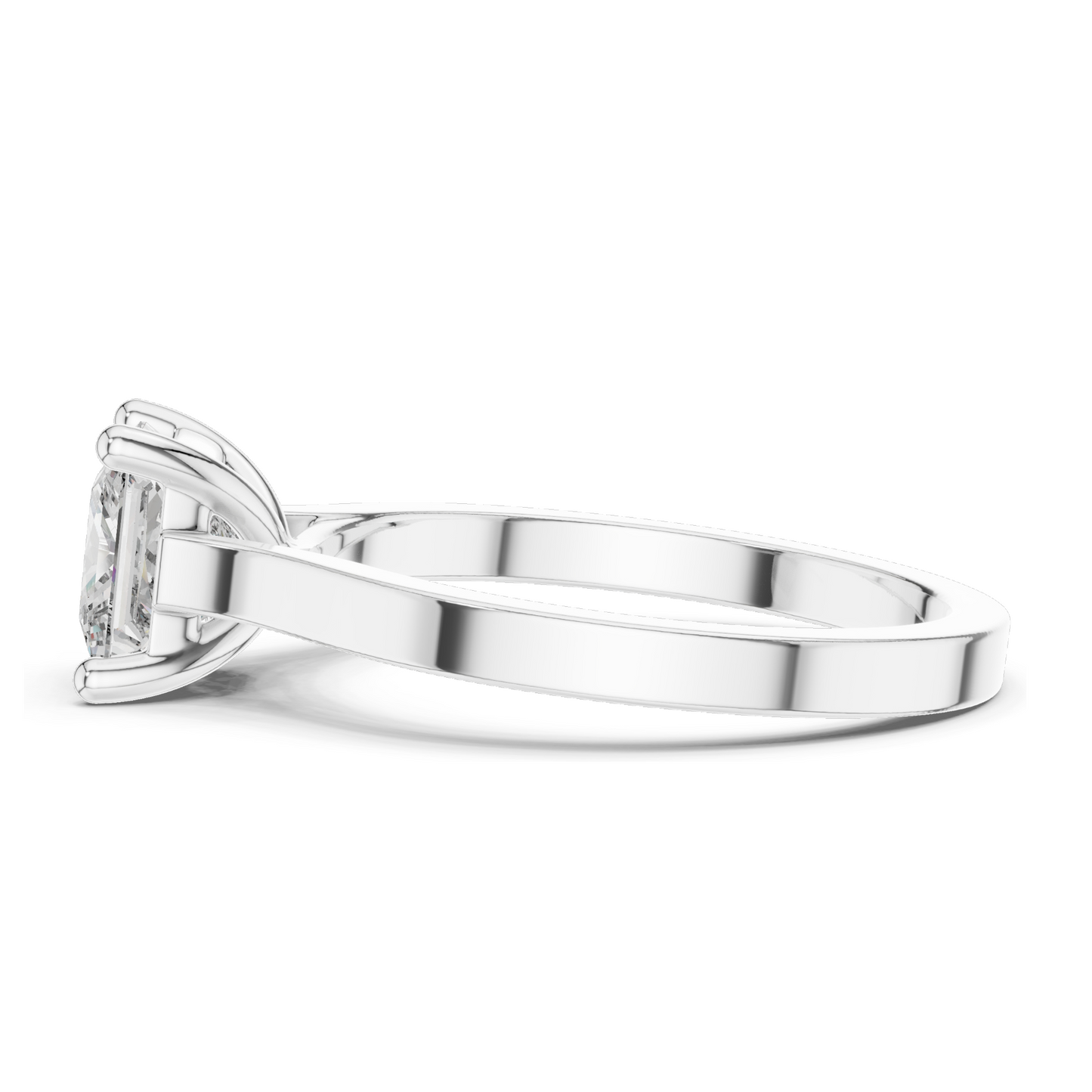 1.00 CT Princess Cut Lab Diamond Solitaire Ring for Women | VVS–VS EF Clarity | 18KT, 14KT, 10KT Gold & 925 Silver | Rose, Yellow, White Gold & Moissanite Options
