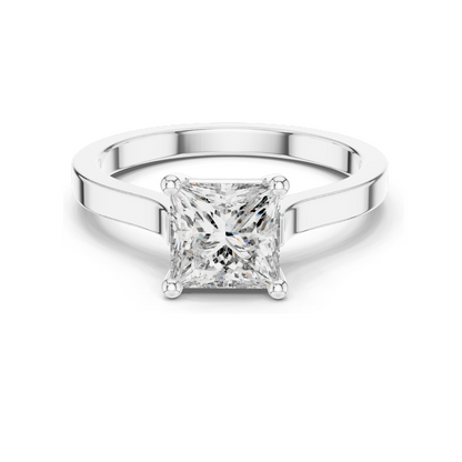 1.00 CT Princess Cut Lab Diamond Solitaire Ring for Women | VVS–VS EF Clarity | 18KT, 14KT, 10KT Gold & 925 Silver | Rose, Yellow, White Gold & Moissanite Options