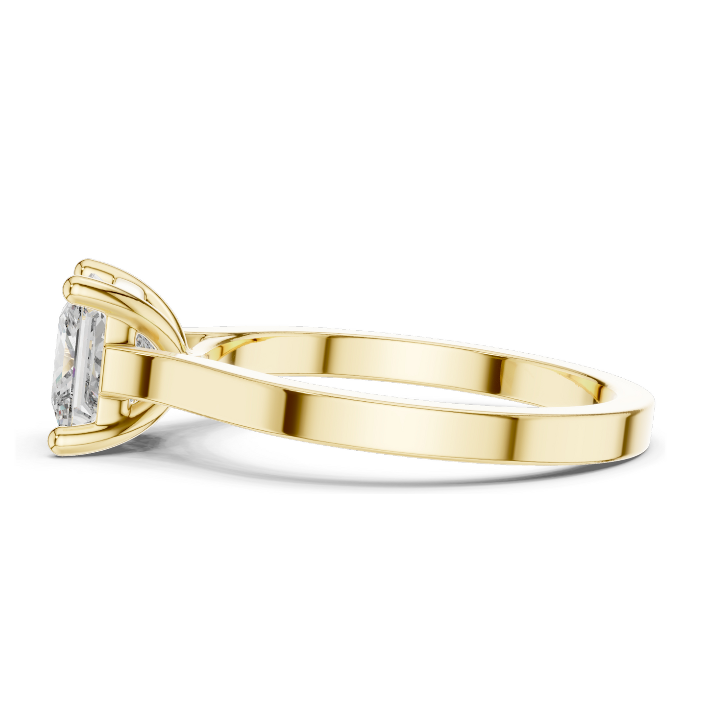 1.00 CT Princess Cut Lab Diamond Solitaire Ring for Women | VVS–VS EF Clarity | 18KT, 14KT, 10KT Gold & 925 Silver | Rose, Yellow, White Gold & Moissanite Options