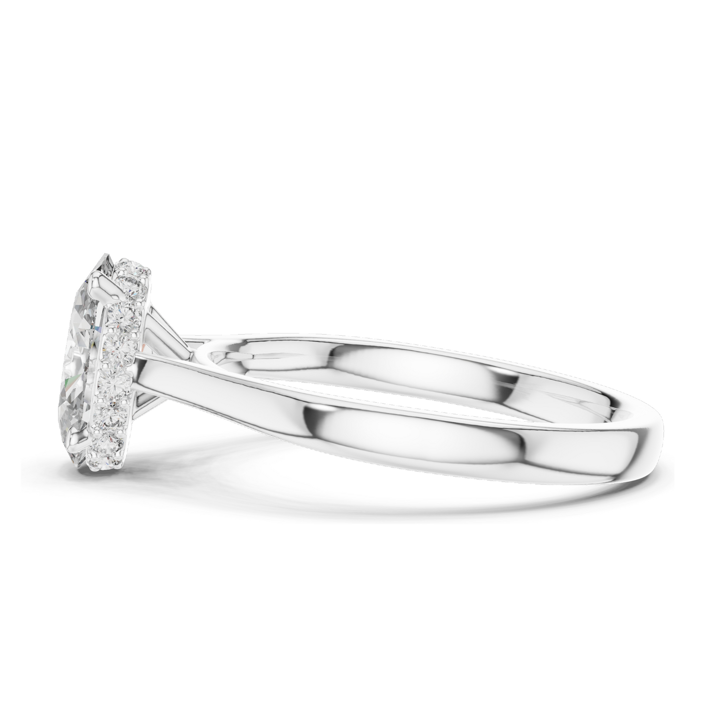 0.128 CT Lab-Grown Oval Diamond Engagement Ring for Women | VVS-VS EF Clarity | 18KT, 14KT, 10KT Gold & 925 Silver | Moissanite & Lab Diamond Options