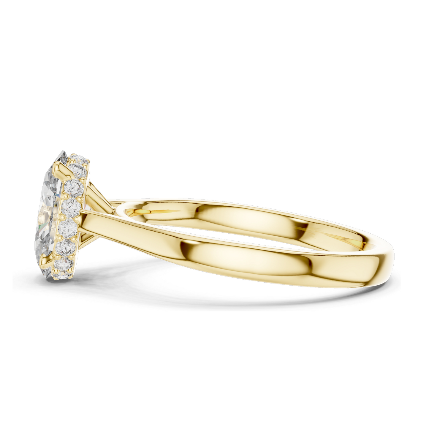 0.128 CT Lab-Grown Oval Diamond Engagement Ring for Women | VVS-VS EF Clarity | 18KT, 14KT, 10KT Gold & 925 Silver | Moissanite & Lab Diamond Options