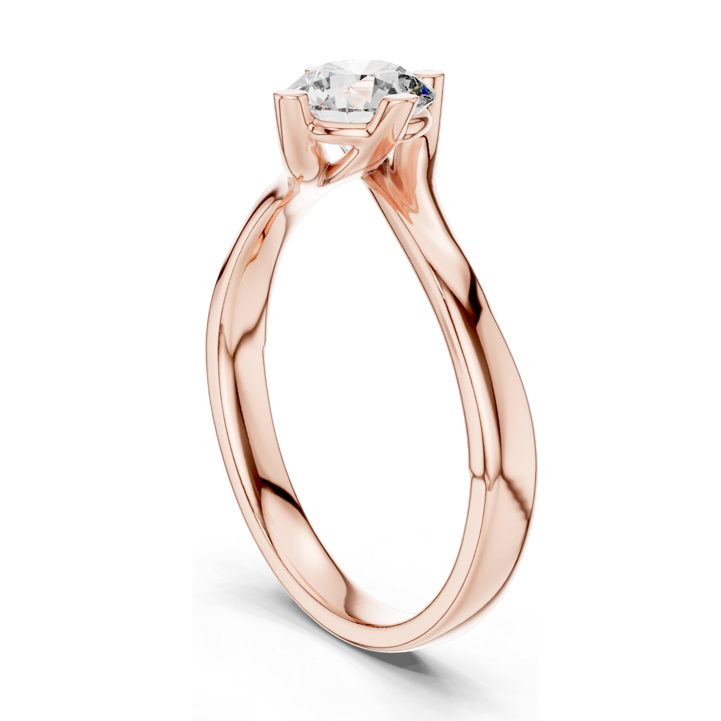 0.5 CT Lab-Grown Diamond Ring for Women | VVS-VS EF Clarity | 18KT, 14KT, 10KT Gold & 925 Silver | Rose, Yellow, White Gold & Moissanite Options