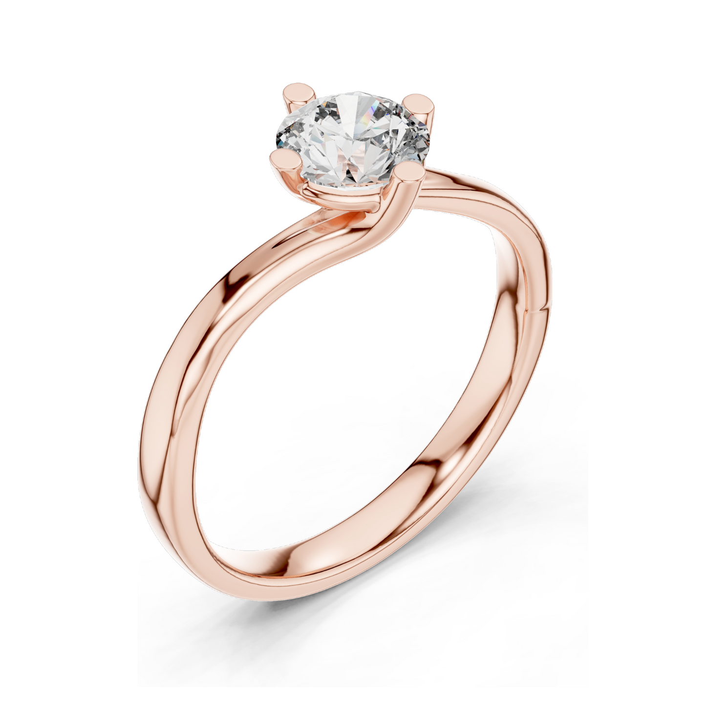 0.5 CT Lab-Grown Diamond Ring for Women | VVS-VS EF Clarity | 18KT, 14KT, 10KT Gold & 925 Silver | Rose, Yellow, White Gold & Moissanite Options