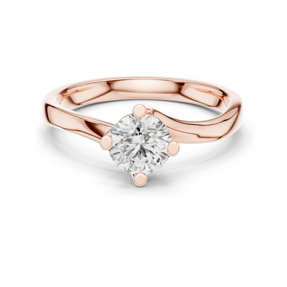 0.5 CT Lab-Grown Diamond Ring for Women | VVS-VS EF Clarity | 18KT, 14KT, 10KT Gold & 925 Silver | Rose, Yellow, White Gold & Moissanite Options