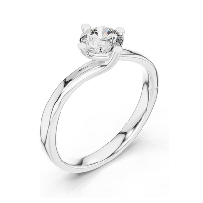 0.5 CT Lab-Grown Diamond Ring for Women | VVS-VS EF Clarity | 18KT, 14KT, 10KT Gold & 925 Silver | Rose, Yellow, White Gold & Moissanite Options