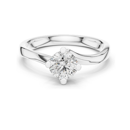 0.5 CT Lab-Grown Diamond Ring for Women | VVS-VS EF Clarity | 18KT, 14KT, 10KT Gold & 925 Silver | Rose, Yellow, White Gold & Moissanite Options