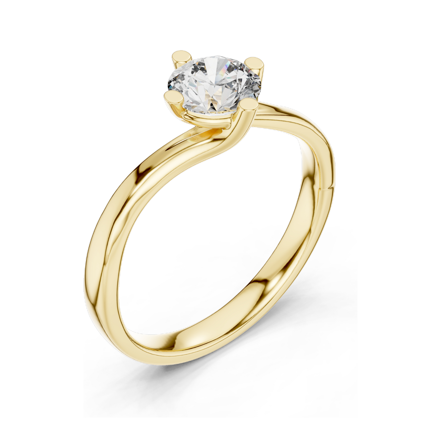 0.5 CT Lab-Grown Diamond Ring for Women | VVS-VS EF Clarity | 18KT, 14KT, 10KT Gold & 925 Silver | Rose, Yellow, White Gold & Moissanite Options