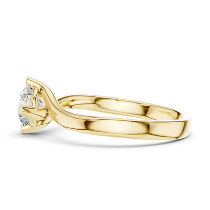 0.5 CT Lab-Grown Diamond Ring for Women | VVS-VS EF Clarity | 18KT, 14KT, 10KT Gold & 925 Silver | Rose, Yellow, White Gold & Moissanite Options