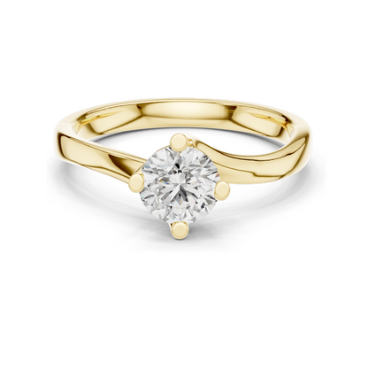 0.5 CT Lab-Grown Diamond Ring for Women | VVS-VS EF Clarity | 18KT, 14KT, 10KT Gold & 925 Silver | Rose, Yellow, White Gold & Moissanite Options