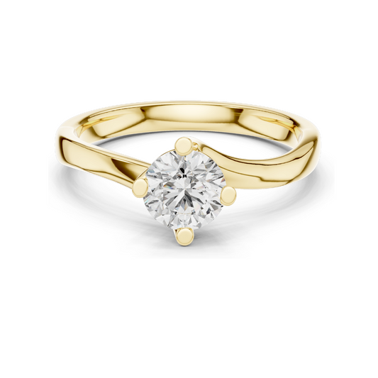 0.5 CT Lab-Grown Diamond Ring for Women | VVS-VS EF Clarity | 18KT, 14KT, 10KT Gold & 925 Silver | Rose, Yellow, White Gold & Moissanite Options