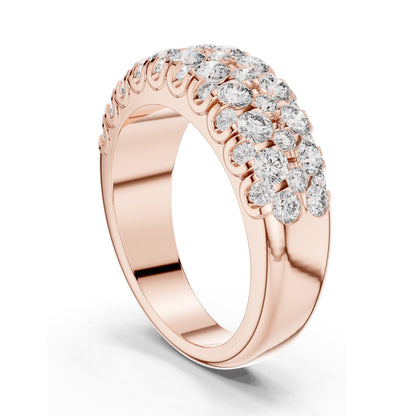 1.92 CT Total Lab Diamond Pave Eternity Band Ring for Women | VVS-VS EF Clarity | 18KT, 14KT, 10KT Gold & 925 Silver | Rose, Yellow, White Gold & Moissanite Options