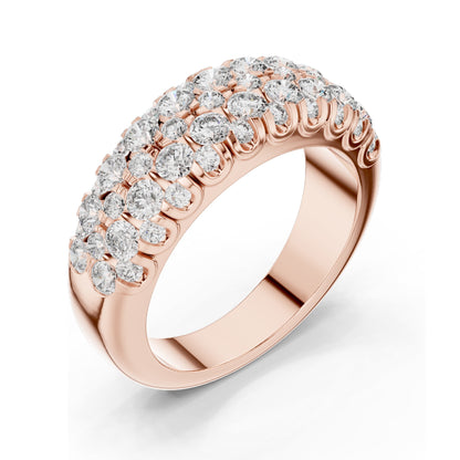 1.92 CT Total Lab Diamond Pave Eternity Band Ring for Women | VVS-VS EF Clarity | 18KT, 14KT, 10KT Gold & 925 Silver | Rose, Yellow, White Gold & Moissanite Options