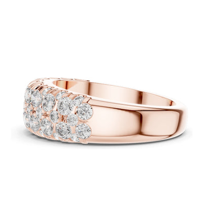 1.92 CT Total Lab Diamond Pave Eternity Band Ring for Women | VVS-VS EF Clarity | 18KT, 14KT, 10KT Gold & 925 Silver | Rose, Yellow, White Gold & Moissanite Options