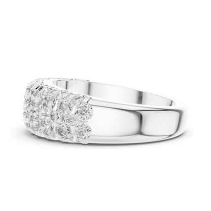 1.92 CT Total Lab Diamond Pave Eternity Band Ring for Women | VVS-VS EF Clarity | 18KT, 14KT, 10KT Gold & 925 Silver | Rose, Yellow, White Gold & Moissanite Options