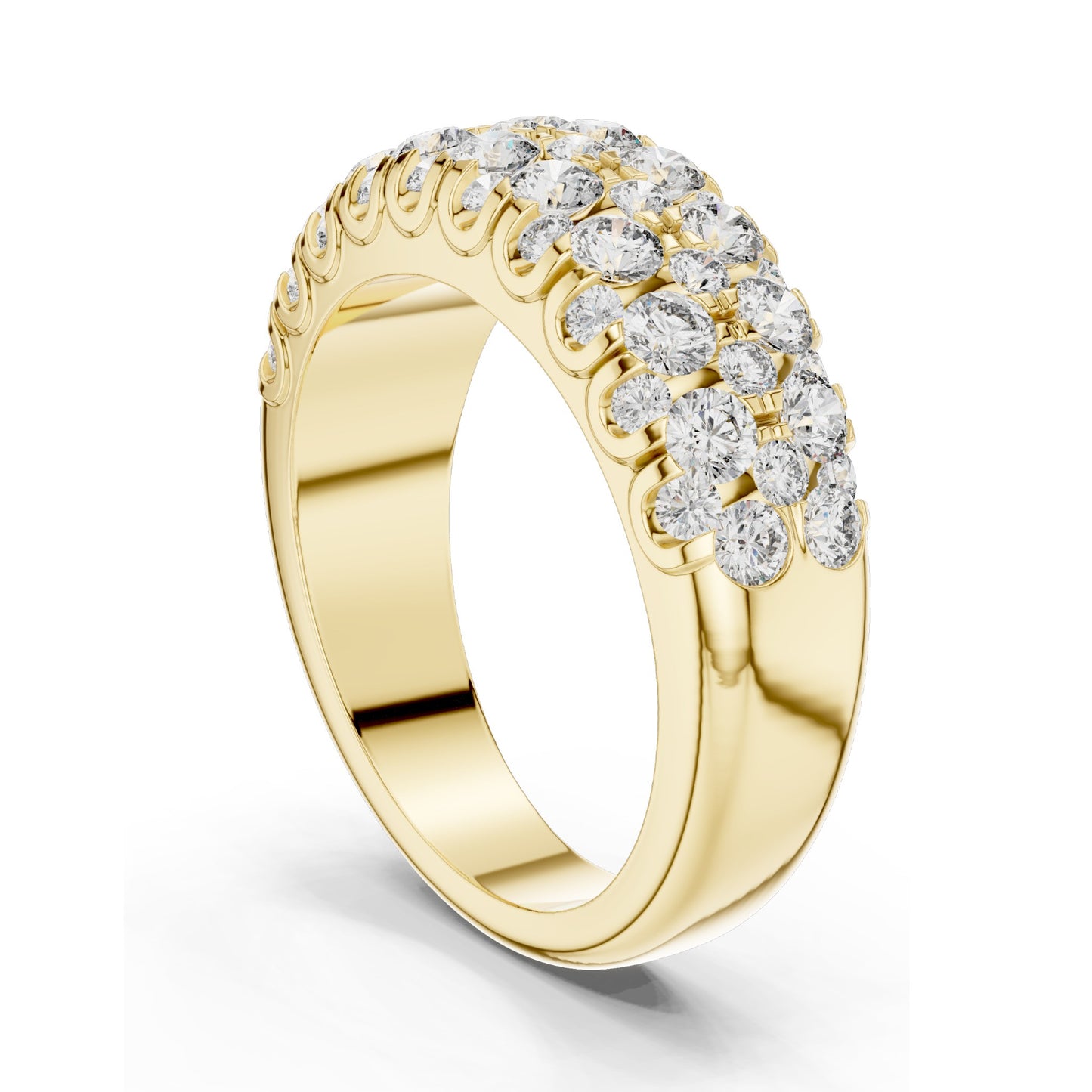 1.92 CT Total Lab Diamond Pave Eternity Band Ring for Women | VVS-VS EF Clarity | 18KT, 14KT, 10KT Gold & 925 Silver | Rose, Yellow, White Gold & Moissanite Options