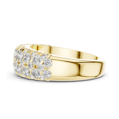 1.92 CT Total Lab Diamond Pave Eternity Band Ring for Women | VVS-VS EF Clarity | 18KT, 14KT, 10KT Gold & 925 Silver | Rose, Yellow, White Gold & Moissanite Options