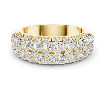 1.92 CT Total Lab Diamond Pave Eternity Band Ring for Women | VVS-VS EF Clarity | 18KT, 14KT, 10KT Gold & 925 Silver | Rose, Yellow, White Gold & Moissanite Options