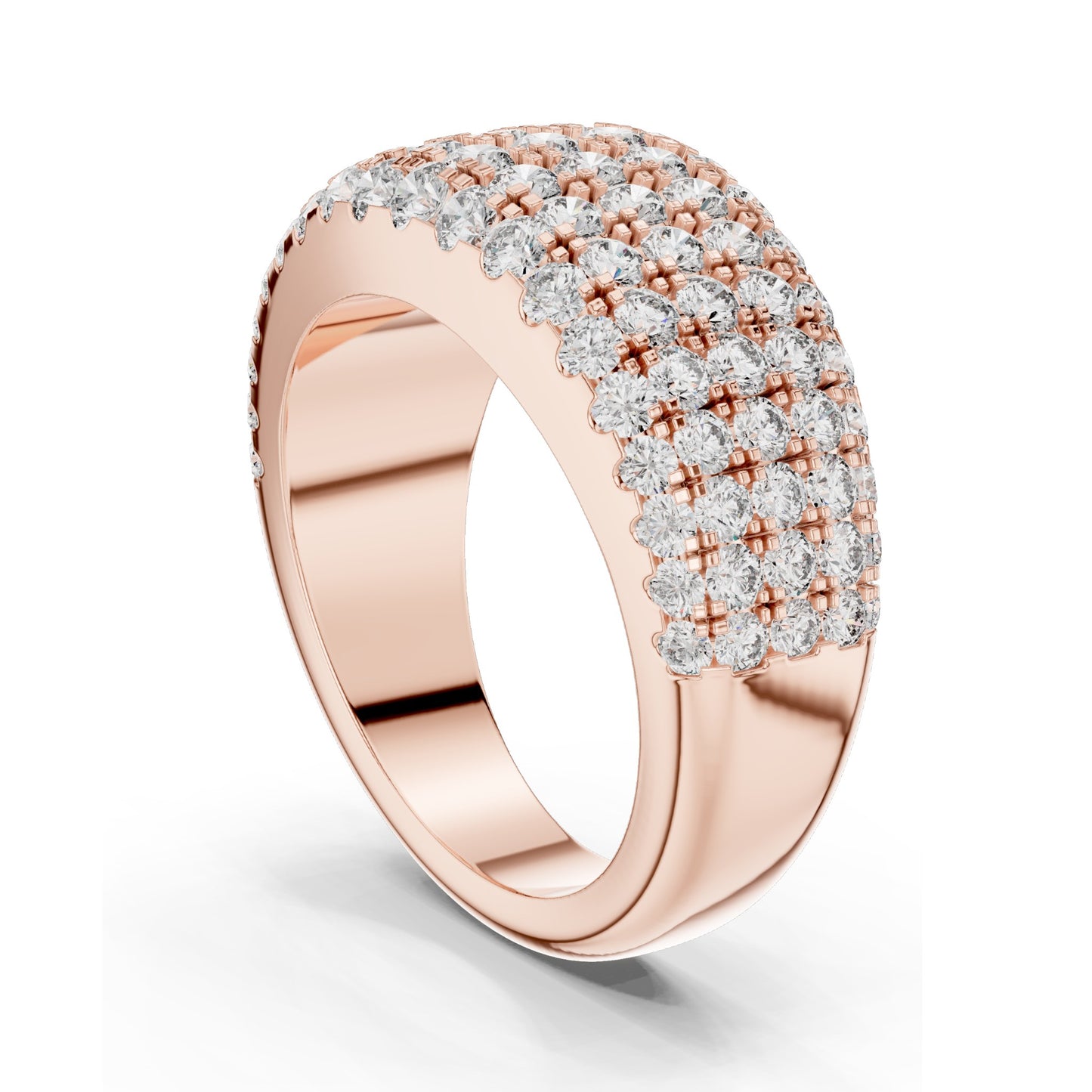 2.28 CT Total Lab Diamond Pavé Eternity Band Ring for Women | VVS-VS EF Clarity | 18KT, 14KT, 10KT Gold & 925 Silver | Rose, Yellow, White Gold & Moissanite Options