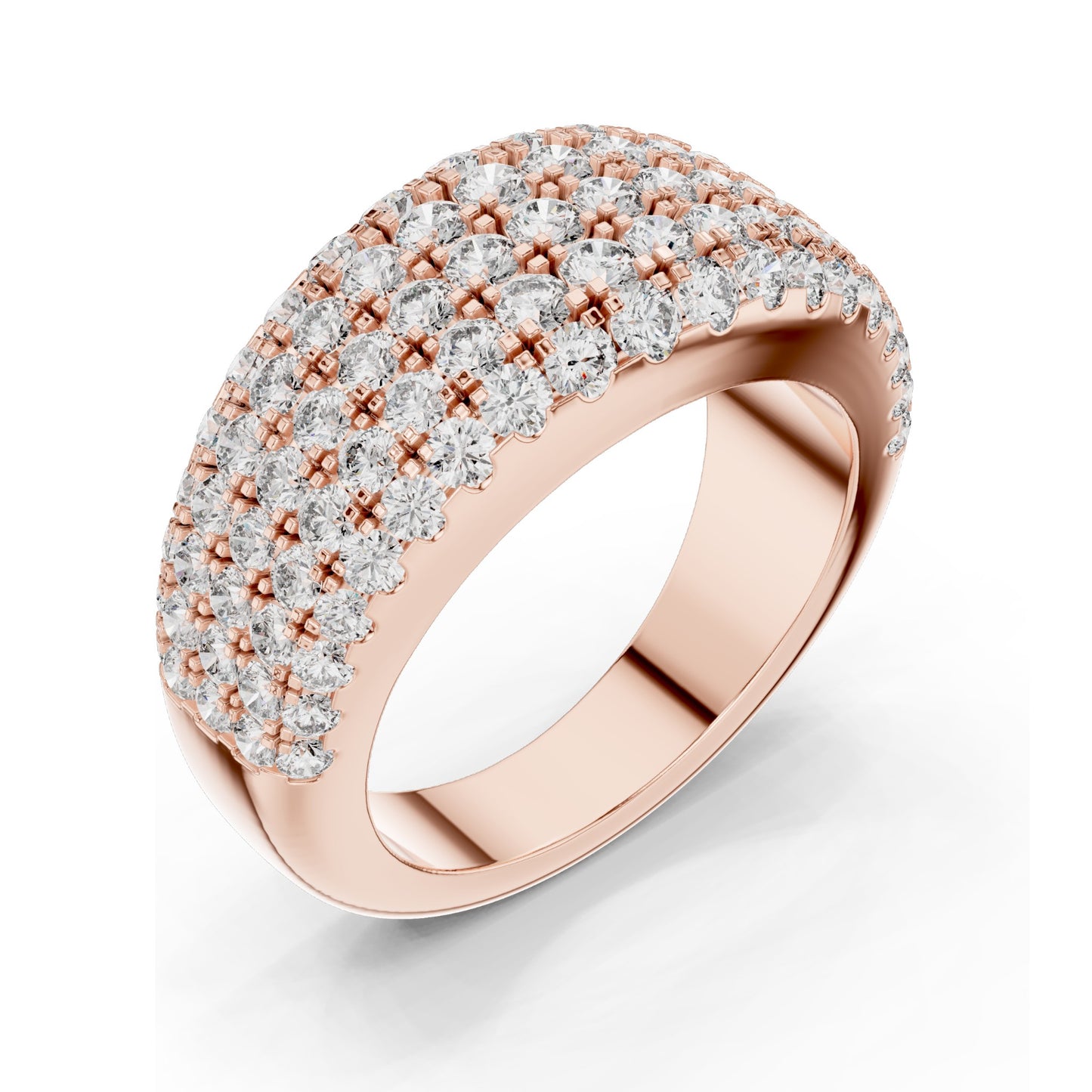 2.28 CT Total Lab Diamond Pavé Eternity Band Ring for Women | VVS-VS EF Clarity | 18KT, 14KT, 10KT Gold & 925 Silver | Rose, Yellow, White Gold & Moissanite Options