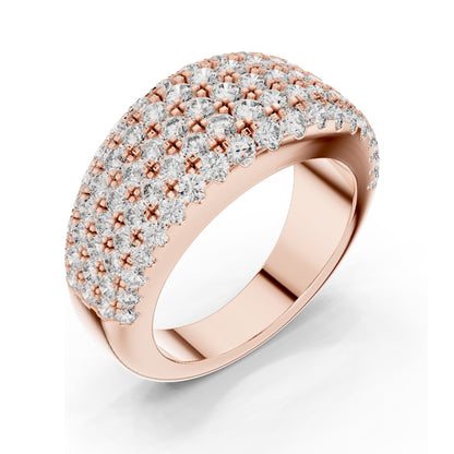 2.28 CT Total Lab Diamond Pavé Eternity Band Ring for Women | VVS-VS EF Clarity | 18KT, 14KT, 10KT Gold & 925 Silver | Rose, Yellow, White Gold & Moissanite Options
